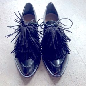Loeffler Randall tie Pom loafers